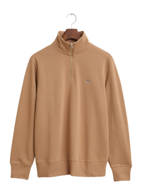 Trui GANT Men Reg Shield Half Zip Sweat Warm Khaki