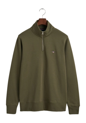 Trui GANT Men Reg Shield Half Zip Sweat Juniper Green