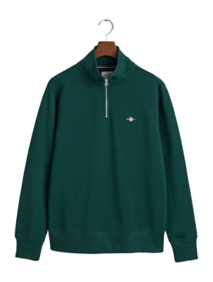 Trui GANT Men Reg Shield Half Zip Sweat Tartan Green