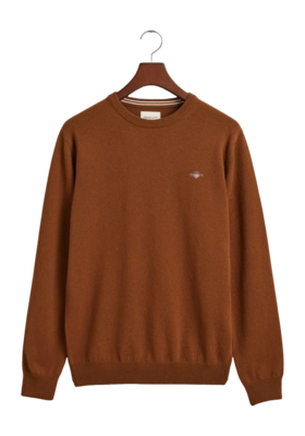 Pullover GANT Superfine Lambswool C-Neck Herren Cacao