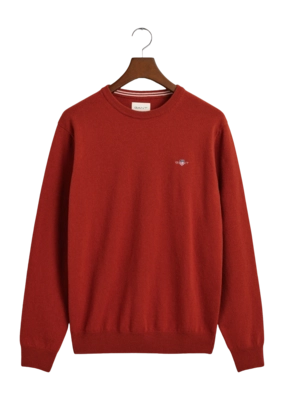Jumper GANT Men Superfine Lambswool C-Neck Iron Red