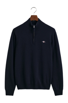Pullover GANT Superfine Lambswool Half Zip Herren Dark Navy Melange