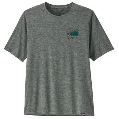 T-shirt Patagonia Homme Capilene Cool Daily Graphic Shirt Lands Sleet Green X-Dye