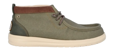 Chaussures HEYDUDE Homme Wally Mid GripR Workwear Dusty Olive