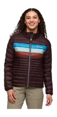 Jacke Cotopaxi Fuego Down Jacket Damen Coffee Stripes