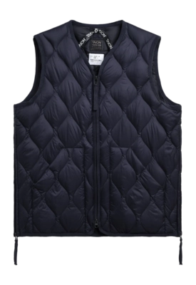 Gilet Taion Unisexe Military V Neck W-Zip Down Navy