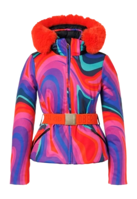 Ski Jas Goldbergh Women Muse Faux Border Absinthe Rainbow 2024