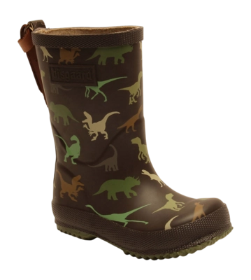 Regenlaars Bisgaard Kids Basic Rubber Brown Dino