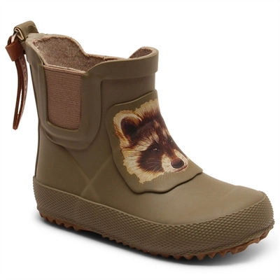 Regenlaars Bisgaard Kids Baby Rubber Green Racoon