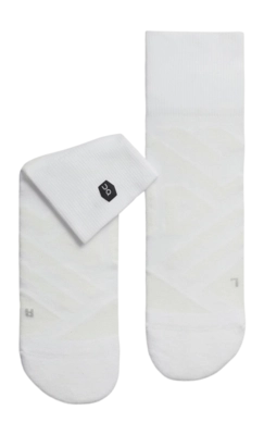 Laufsocken On Running Performance Mid Sock Herren White Ivory