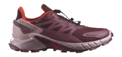 Trailrunningschuhe Salomon Supercross 4 GTX Damen Tawny Port Deauville Mauve Cherry Tomato