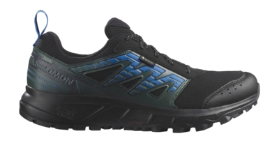 Trail Running Shoe Salomon Men Wander GTX Black Darkest Spruce Ibiza Blue