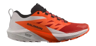 Trailrunning schoen Salomon Men Sense Ride 5 Lunar Rock Shocking Orange Fiery Red