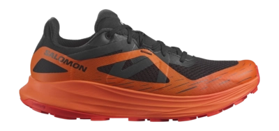 Trail Running Shoe Salomon Men Ultra Flow GTX Black Dragon Fire Cherry Tomato