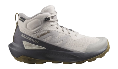 Wandelschoen Salomon Women Elixir Activ Mid GTX Silver Cloud Nine Iron Gothic Olive