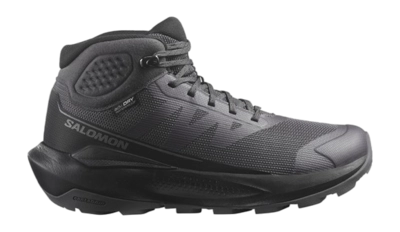 Walking Boots Salomon Women Elixir Tour Mid WP Asphalt Black Castlerock