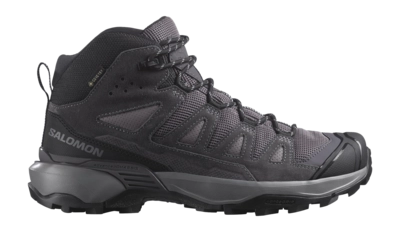 Wandelschoen Salomon Women X Ultra 360 Leather Mid GTX Shark Nine Iron Cloud Gray