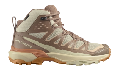 Chaussures de Randonnée Salomon Femme X Ultra 360 Edge Mid GTX Shortbread Raw Umber Prairie Sunset