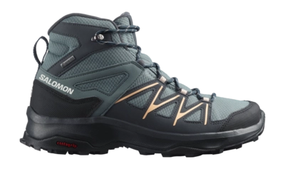 Wanderschuhe Salomon Daintree Mid GTX Damen Stormy Weather Ebony Almond Cream