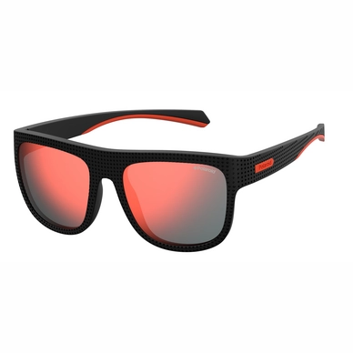 Lunettes de Soleil Polaroid PLD 7023/S Black Red Gold / Red Mirror Polarized
