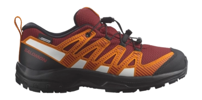 Trail Running Shoe Salomon Junior XA Pro V8 CSWP Red Dahlia Black Orange Pepper