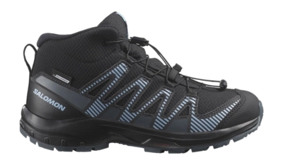 Chaussures de Trail Salomon Enfant XA Pro V8 Mid CSWP Black Dark Slate Alaskan Blue
