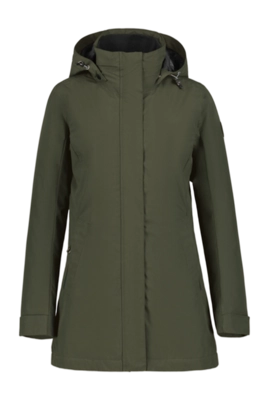 Jas Icepeak Women Alna Dark Olive