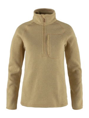 Jumper Fjällräven Women Övik Fleece Half Zip Dune Beige