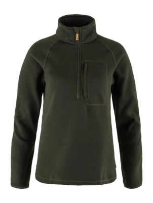 Jumper Fjällräven Women Övik Fleece Half Zip Deep Forest