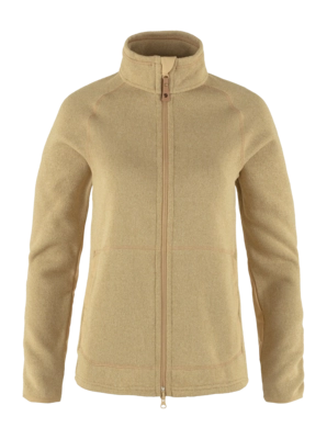 Sweatjacke Fjällräven Övik Fleece Zip Dune Damen Beige