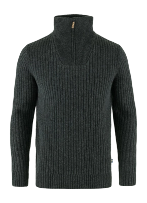 Pullover Fjällräven Övik Half-Zip Knit Herren Dark Grey