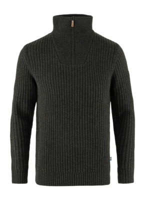 Jumper Fjällräven Men Övik Half Zip Knit Dark Olive