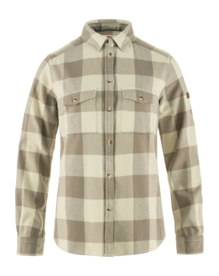 Blouse Fjällräven Women Övik Heavy Flannel Shirt Fog Chalk White