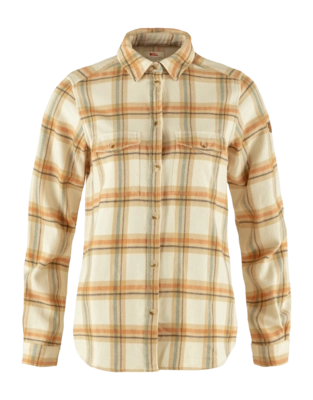 Hemd Fjällräven Övik Heavy Flannel Damen Chalk White Dune Beige