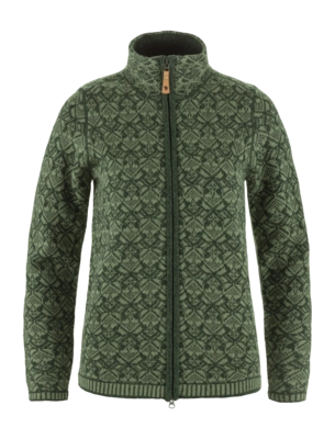 Sweatjacke Fjällräven Snow Cardigan Damen Deep Forest
