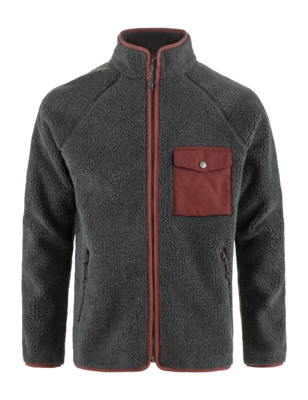 Vest Fjällräven Men Vardag Pile Fleece Dark Grey Maroon