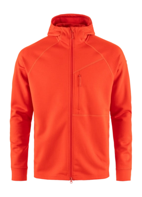 Sweatjacke Fjällräven Abisko Grid Fleece Herren Flame Orange