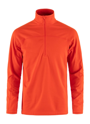 Pull Fjällräven Homme Abisko Lite Fleece Demi Zip Flamme Orange