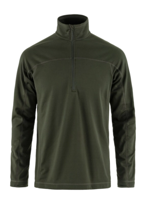 Pullover Fjällräven Abisko Lite Fleece Half Zip Herren Deep Forest