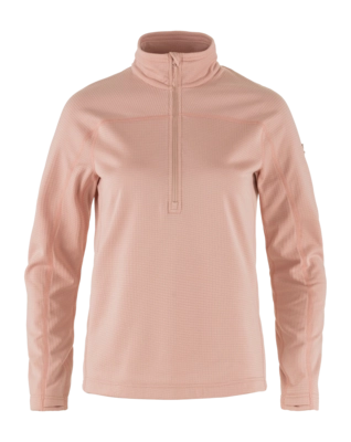 Pullover Fjällräven Abisko Lite Fleece Half Zip Damen Chalk Rose