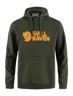 Pullover Fjällräven Logo Hoodie Herren Deep Forest