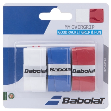 Surgrips Babolat My Overgrip X3 Blanc Bleu Rouge