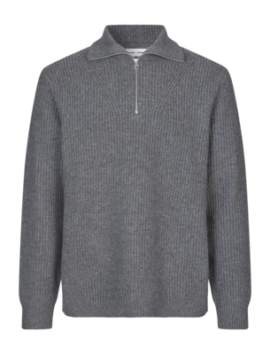 Pull Col Roulé Samsoe Samsoe Homme Jacks Half Zip Charcoal