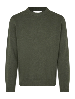 Crewneck Samsoe Samsoe Men Isak Knit Sweater Forest Night
