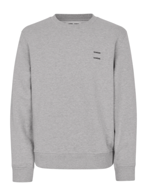 Crewneck Pullover Samsoe Samsoe Joel Herren Grey Melange