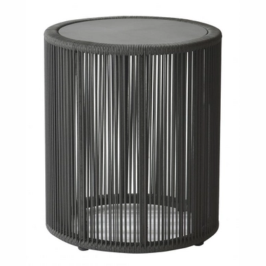 Bijzettafel Borek Lagos Alu Antraciet Donkergrijs Ø 47,5 x 55,5 cm