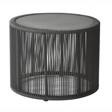 Bijzettafel Borek Lagos Alu Antraciet Donkergrijs Ø 59 x 45,5 cm