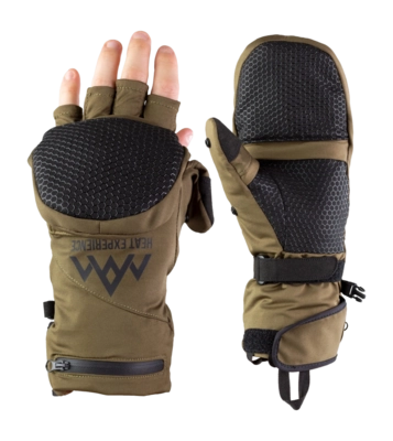 Fäustlinge Heated Hunt Pullover Mittens Unisex Olive Green