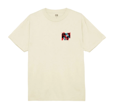 T-Shirt Obey Homme Torn Posters Icon Cream