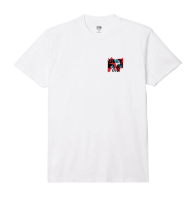 T-Shirt Obey Homme Torn Posters Icon White